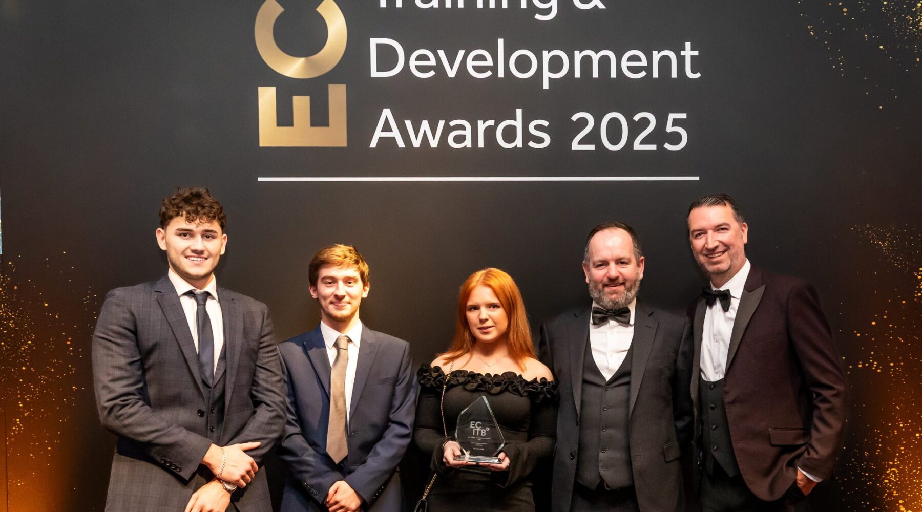 The Herne Group team with the SME of the Year trophy at the ECI Training & Development Awards 2025